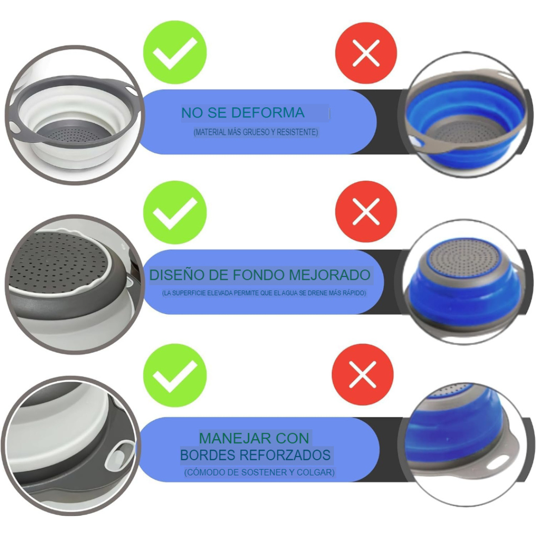 COLREC™ - Colador Retráctil con Escurridor